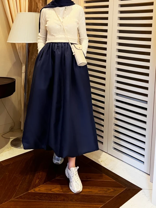 Damalys Collection Balloon Skirt Navy